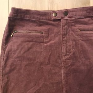 NWOT Corduroy Mini Skirt in a Dusty Rose/Purple